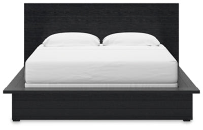 Londer King Panel Bed - Black Panel Bed modern furniture Contempo Furniture