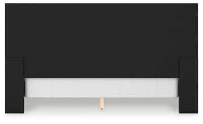 Londer King Panel Bed - Black Panel Bed modern furniture Contempo Furniture