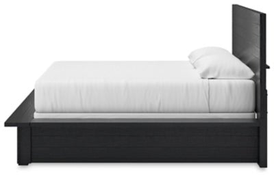 Londer King Panel Bed - Black Panel Bed modern furniture Contempo Furniture