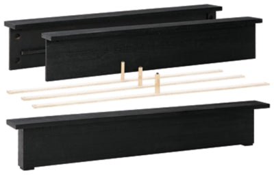 Londer King Panel Footboard with Rails - Black Rails modern furniture Contempo Furniture
