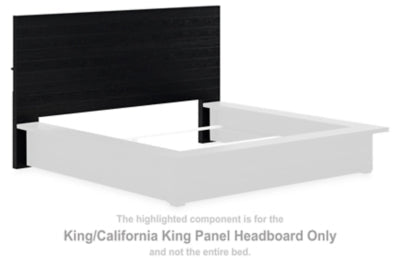 Londer King/California King Panel Headboard - Black Panel Headboards modern furniture Contempo Furniture