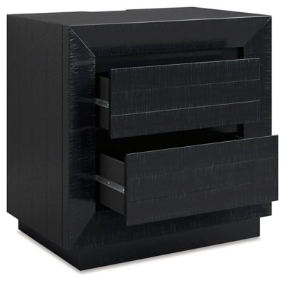Londer Nightstand - Black Accent Nightstand modern furniture Contempo Furniture