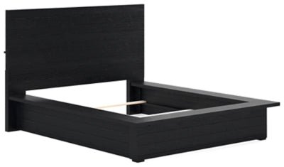 Londer Queen Panel Bed - Black Panel Bed modern furniture Contempo Furniture