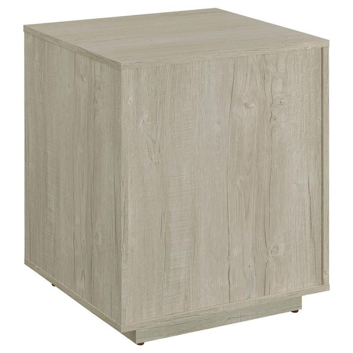 Loomis - 3 - Drawer Home Office File Cabinet - Whitewashed Gray Filing Cabinet modern furniture Contempo Furniture