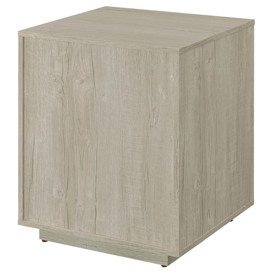 Loomis - 3 - Drawer Home Office File Cabinet - Whitewashed Gray Filing Cabinet modern furniture Contempo Furniture