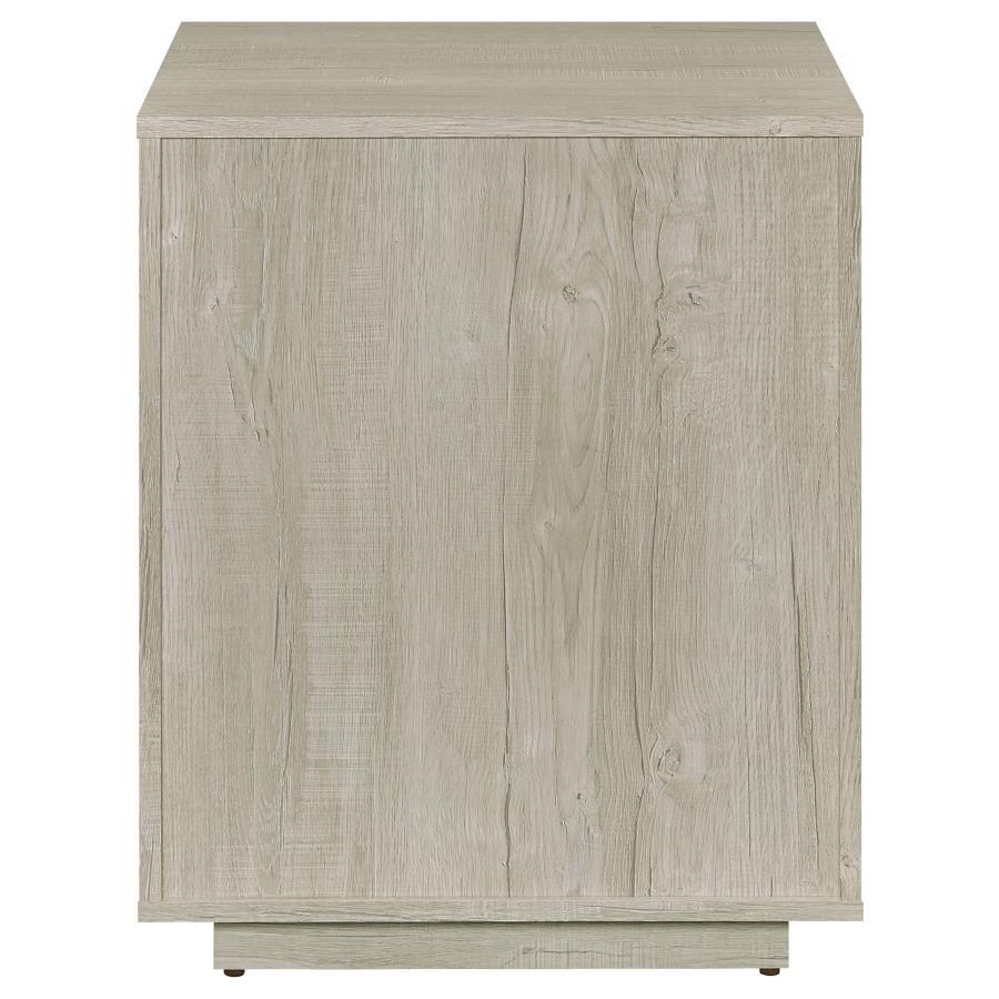 Loomis - 3 - Drawer Home Office File Cabinet - Whitewashed Gray Filing Cabinet modern furniture Contempo Furniture