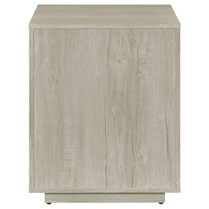 Loomis - 3 - Drawer Home Office File Cabinet - Whitewashed Gray Filing Cabinet modern furniture Contempo Furniture