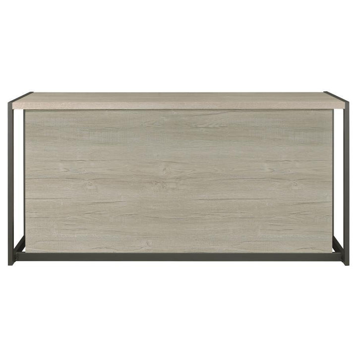 Loomis - 4 - Drawer Computer Desk - Whitewashed Gray Computer Desk modern furniture Contempo Furniture