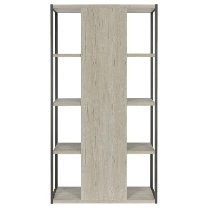 Loomis - 72" 4 - Shelf Bookshelf - Whitewashed Gray Standard Bookcase modern furniture Contempo Furniture