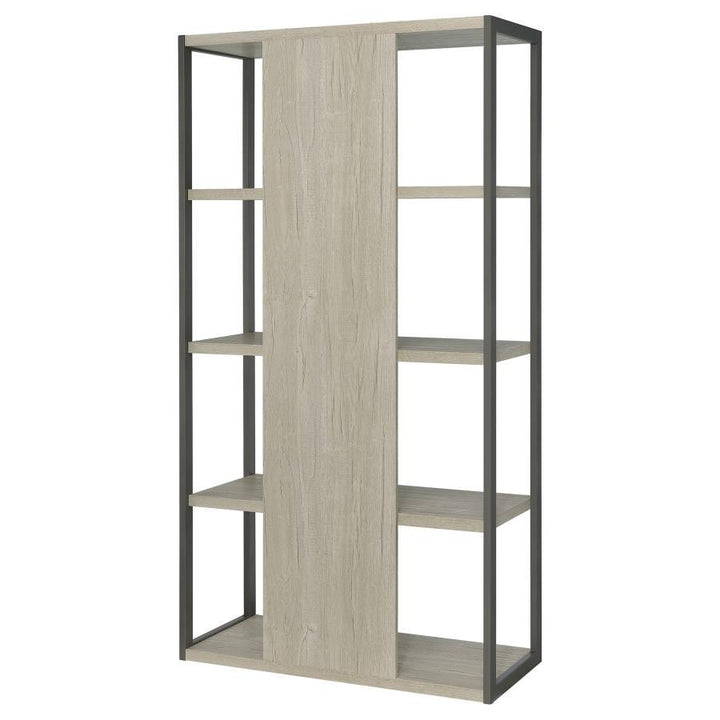 Loomis - 72" 4 - Shelf Bookshelf - Whitewashed Gray Standard Bookcase modern furniture Contempo Furniture