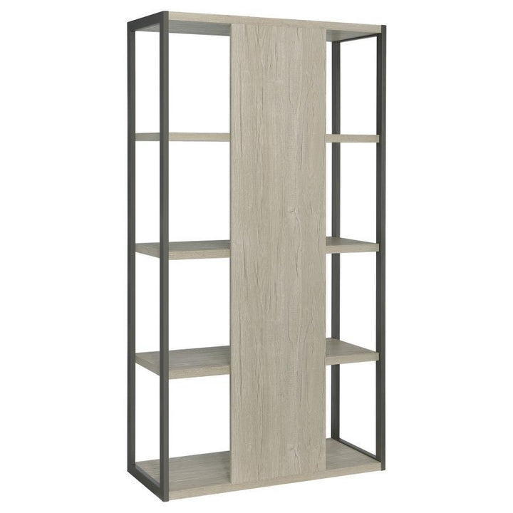 Loomis - 72" 4 - Shelf Bookshelf - Whitewashed Gray Standard Bookcase modern furniture Contempo Furniture