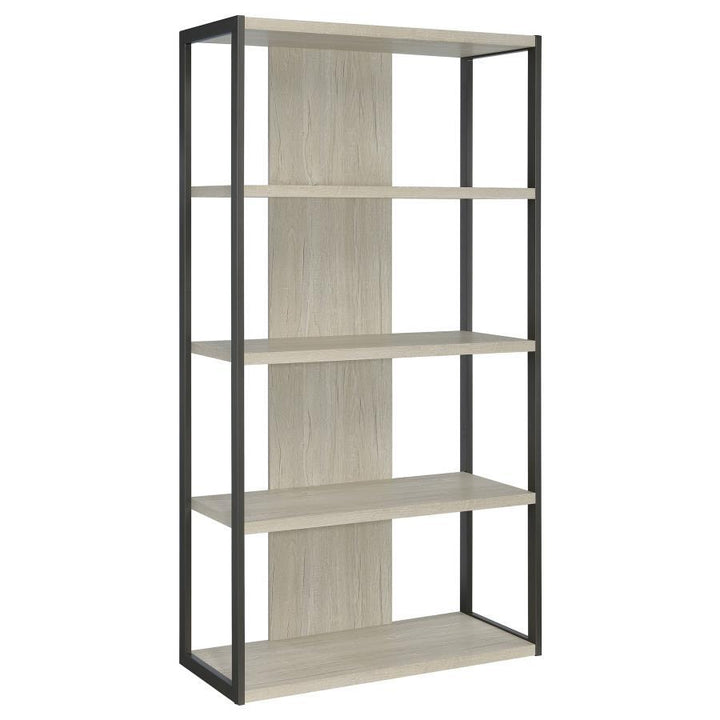 Loomis - 72" 4 - Shelf Bookshelf - Whitewashed Gray Standard Bookcase modern furniture Contempo Furniture