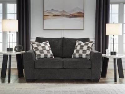 Loreo Loveseat - Black Stationary Loveseat modern furniture Contempo Furniture