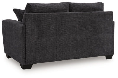 Loreo Loveseat - Black Stationary Loveseat modern furniture Contempo Furniture