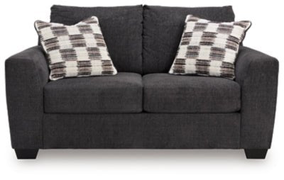 Loreo Loveseat - Black Stationary Loveseat modern furniture Contempo Furniture