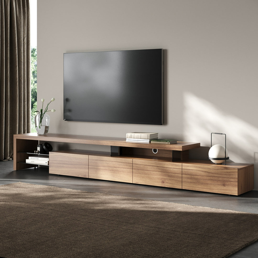 Loreta - Modern Walnut TV Stand