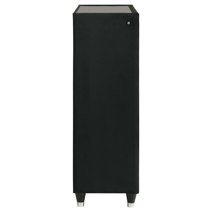 Lorient - 5 - Drawer LED Chest of Drawers - Black Accent Chest modern furniture Contempo Furniture