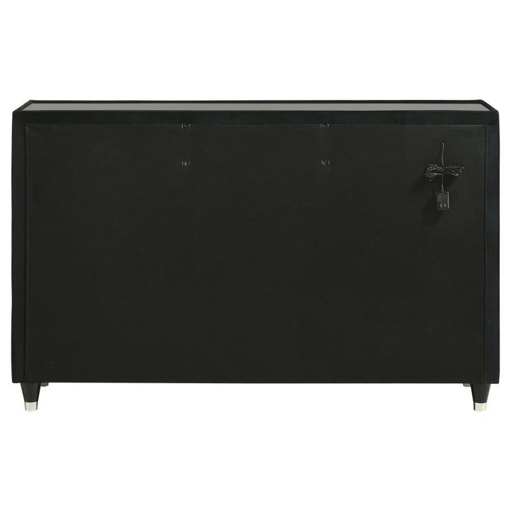 Lorient - 8 - Drawer LED Bedroom Dresser Cabinet - Black Dressers modern furniture Contempo Furniture