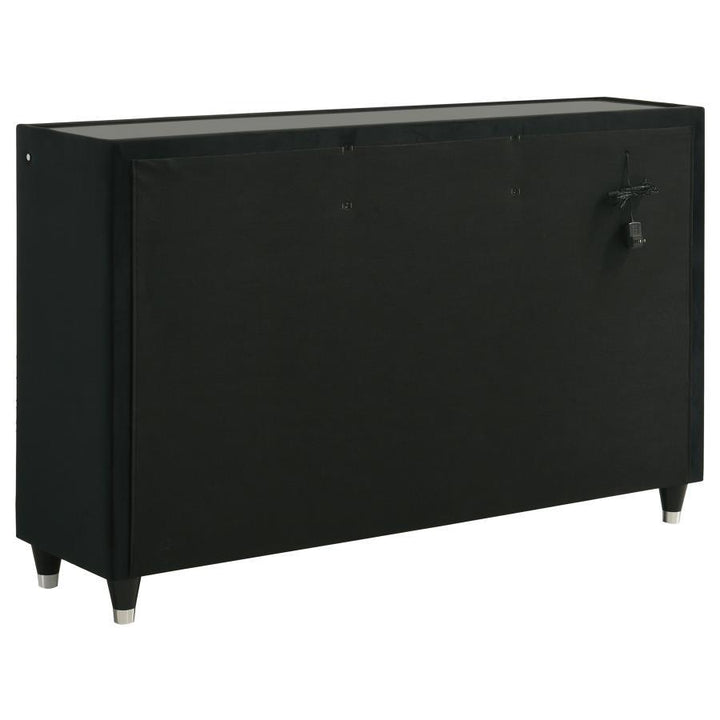 Lorient - 8 - Drawer LED Bedroom Dresser Cabinet - Black Dressers modern furniture Contempo Furniture