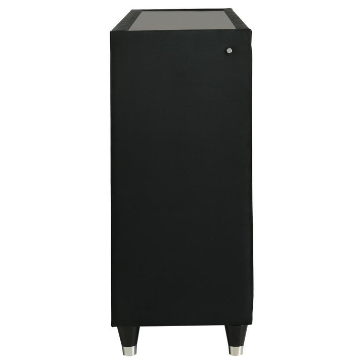 Lorient - 8 - Drawer LED Bedroom Dresser Cabinet - Black Dressers modern furniture Contempo Furniture