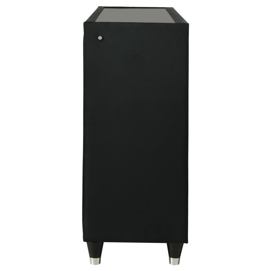 Lorient - 8 - Drawer LED Bedroom Dresser Cabinet - Black Dressers modern furniture Contempo Furniture