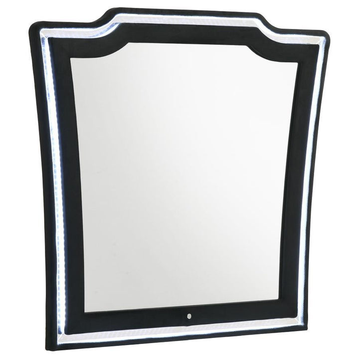 Lorient - LED Dresser Mirror - Black Mirror modern furniture Contempo Furniture