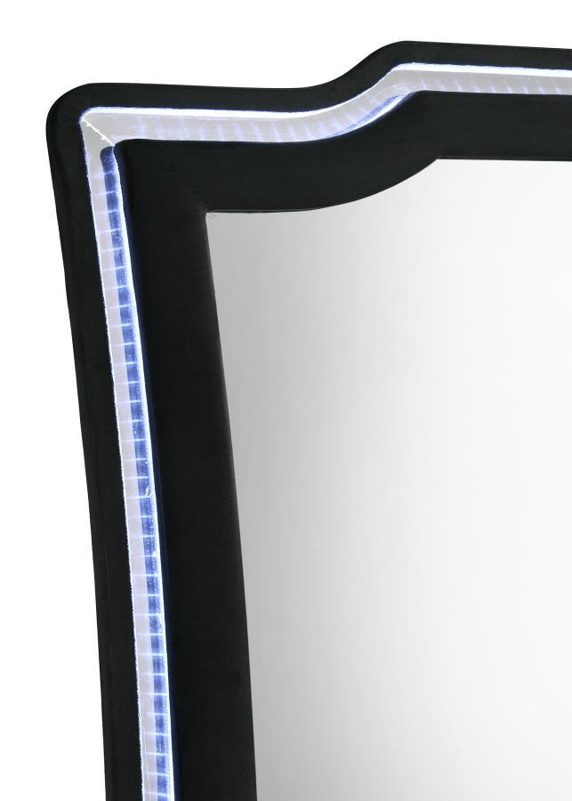 Lorient - LED Dresser Mirror - Black Mirror modern furniture Contempo Furniture