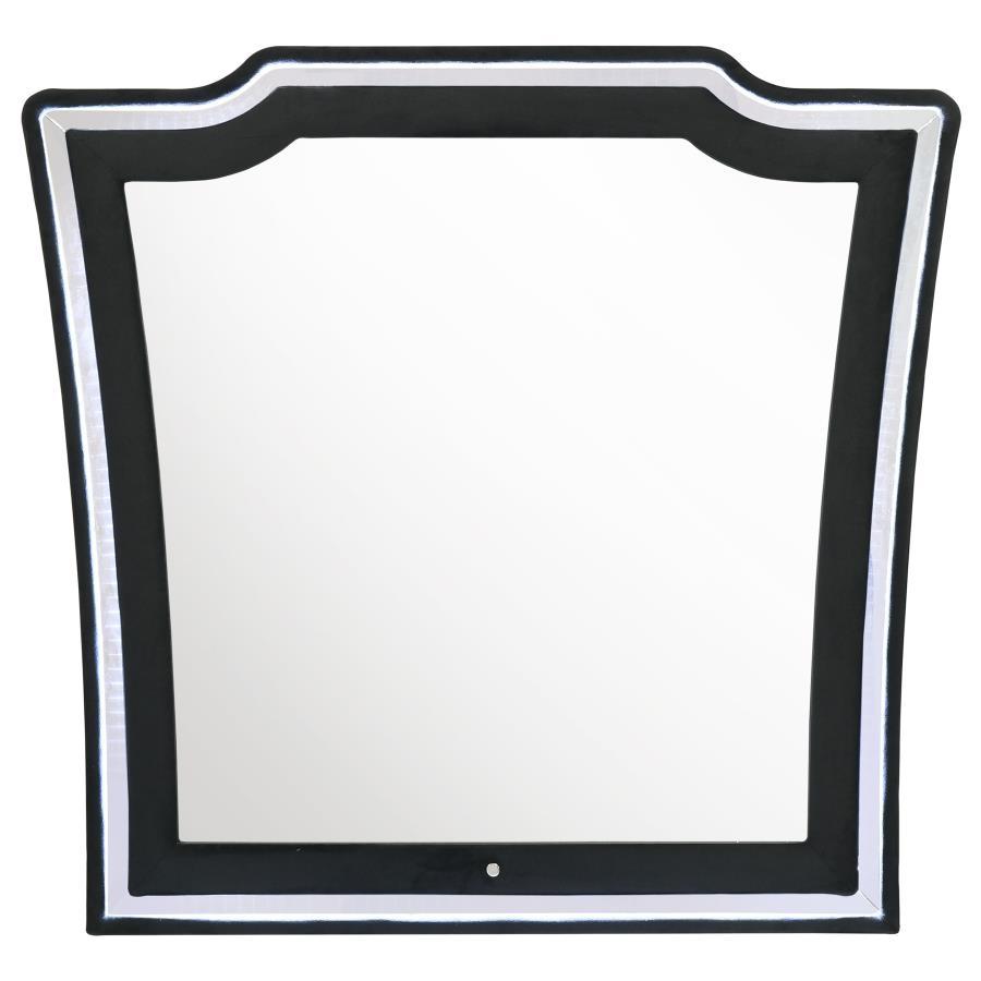 Lorient - LED Dresser Mirror - Black Mirror modern furniture Contempo Furniture