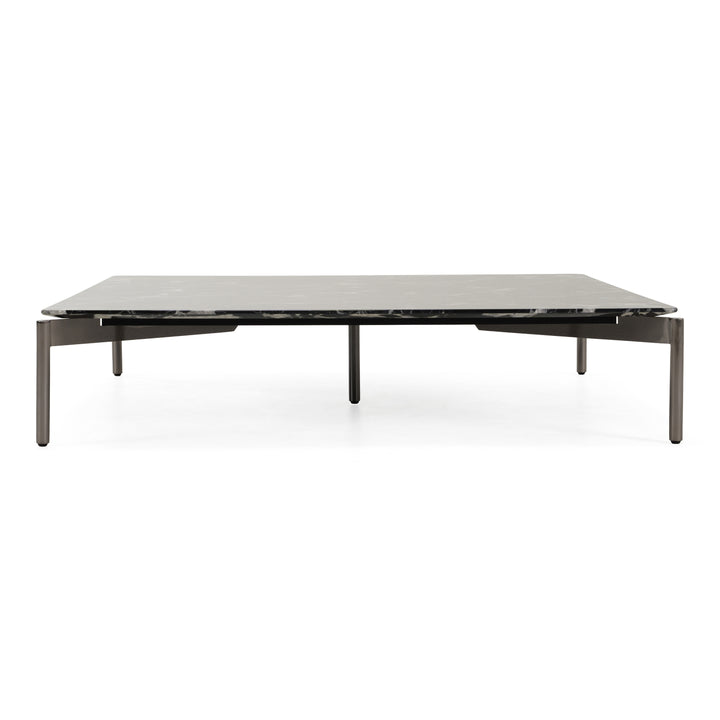 Lothal - Modern Black Faux Marble Coffee Table