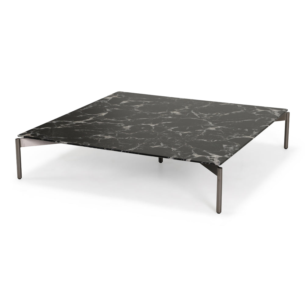 Lothal - Modern Black Faux Marble Coffee Table - View 2