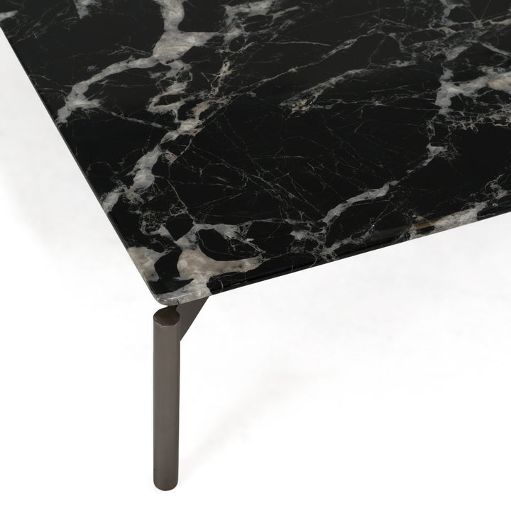 Lothal - Modern Black Faux Marble Coffee Table