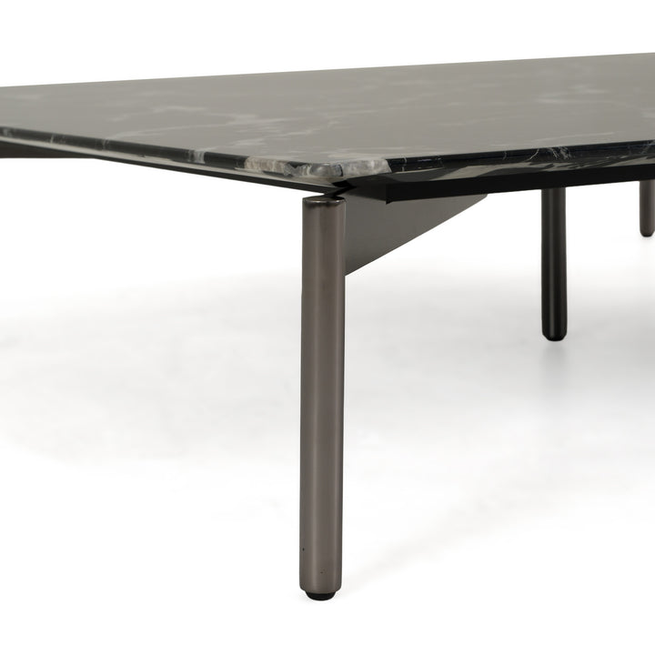 Lothal - Modern Black Faux Marble Coffee Table