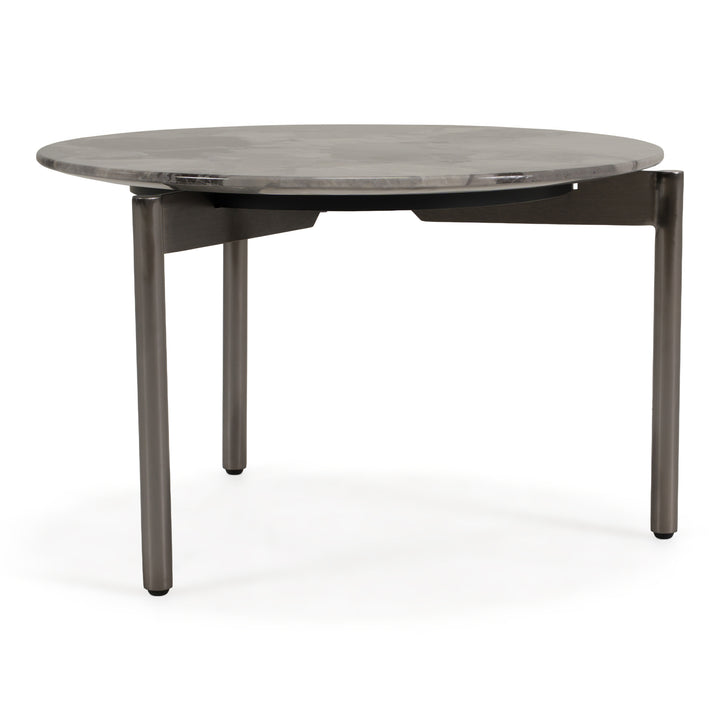 Lothal - Modern Grey Faux Marble End Table