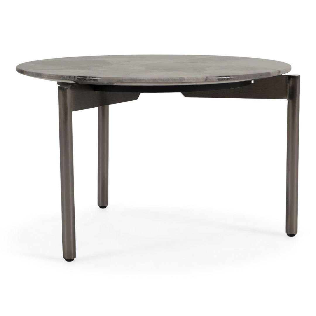 Lothal - Modern Grey Faux Marble End Table
