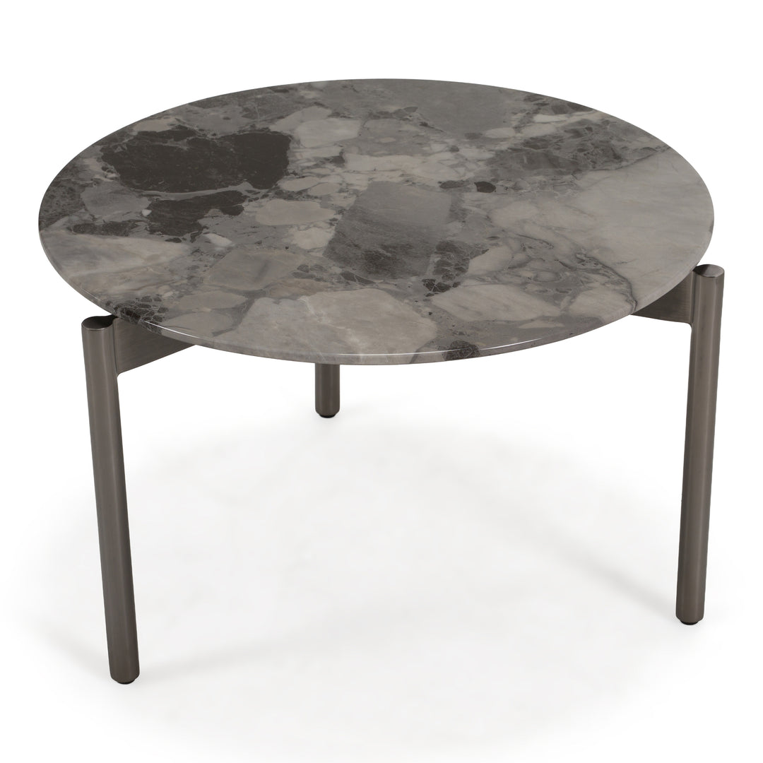 Lothal - Modern Grey Faux Marble End Table