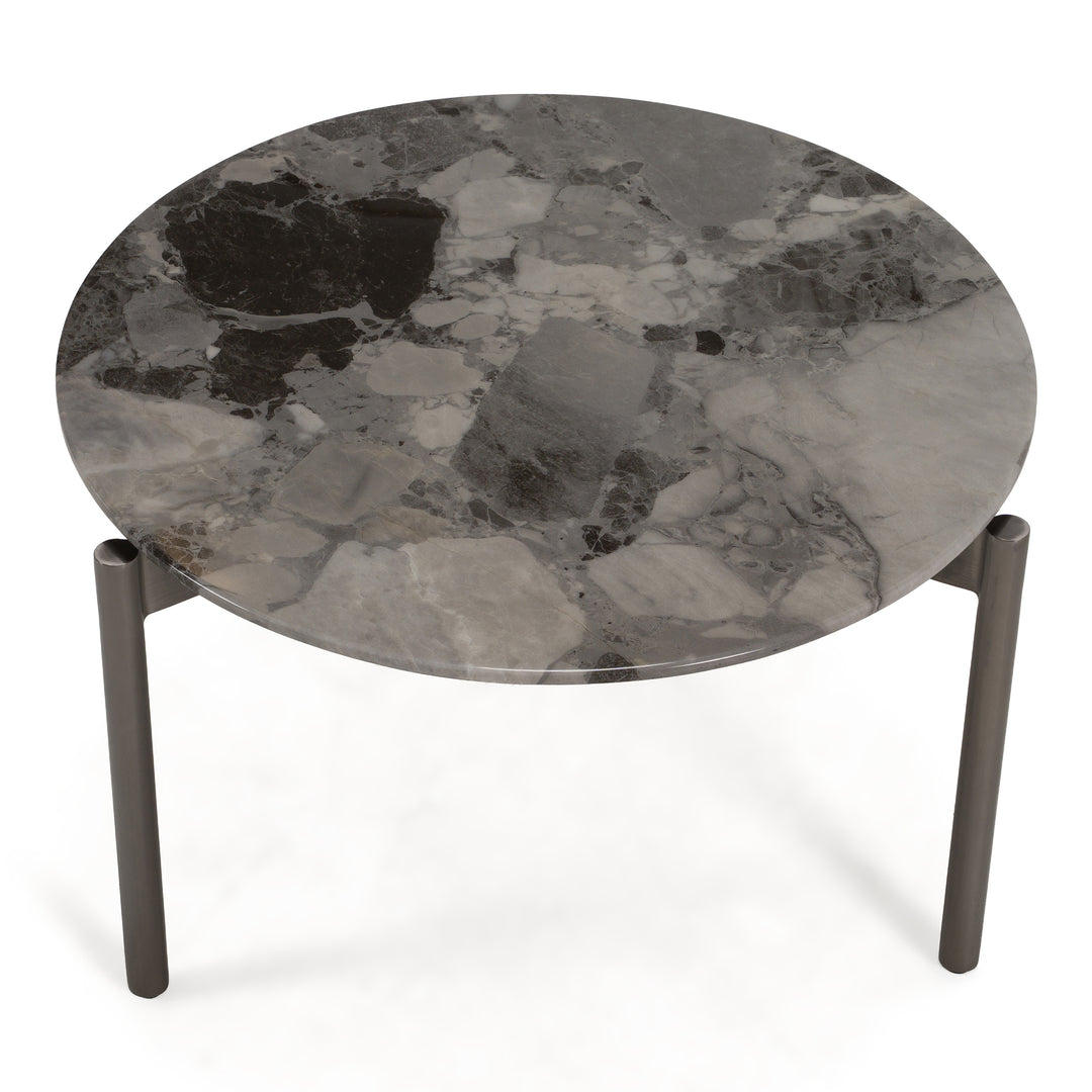 Lothal - Modern Grey Faux Marble End Table