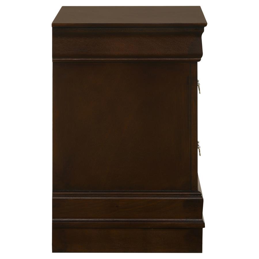 Louis Philippe - 2 - Drawer Nightstand - Cappuccino Accent Nightstand modern furniture Contempo Furniture