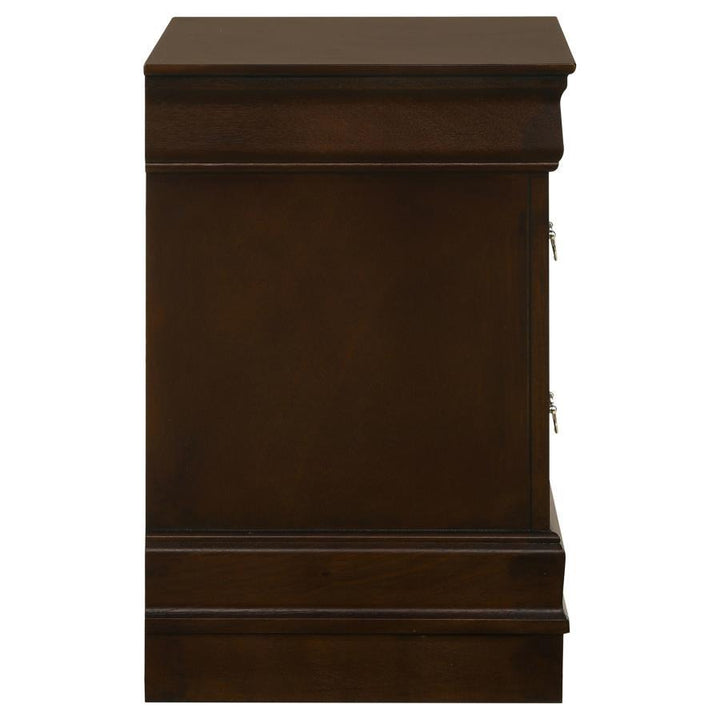 Louis Philippe - 2 - Drawer Nightstand - Cappuccino Accent Nightstand modern furniture Contempo Furniture