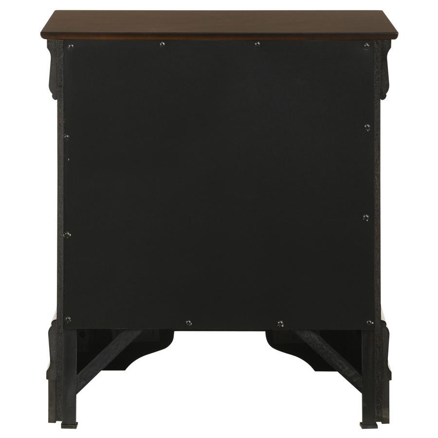 Louis Philippe - 2 - Drawer Nightstand - Cappuccino Accent Nightstand modern furniture Contempo Furniture