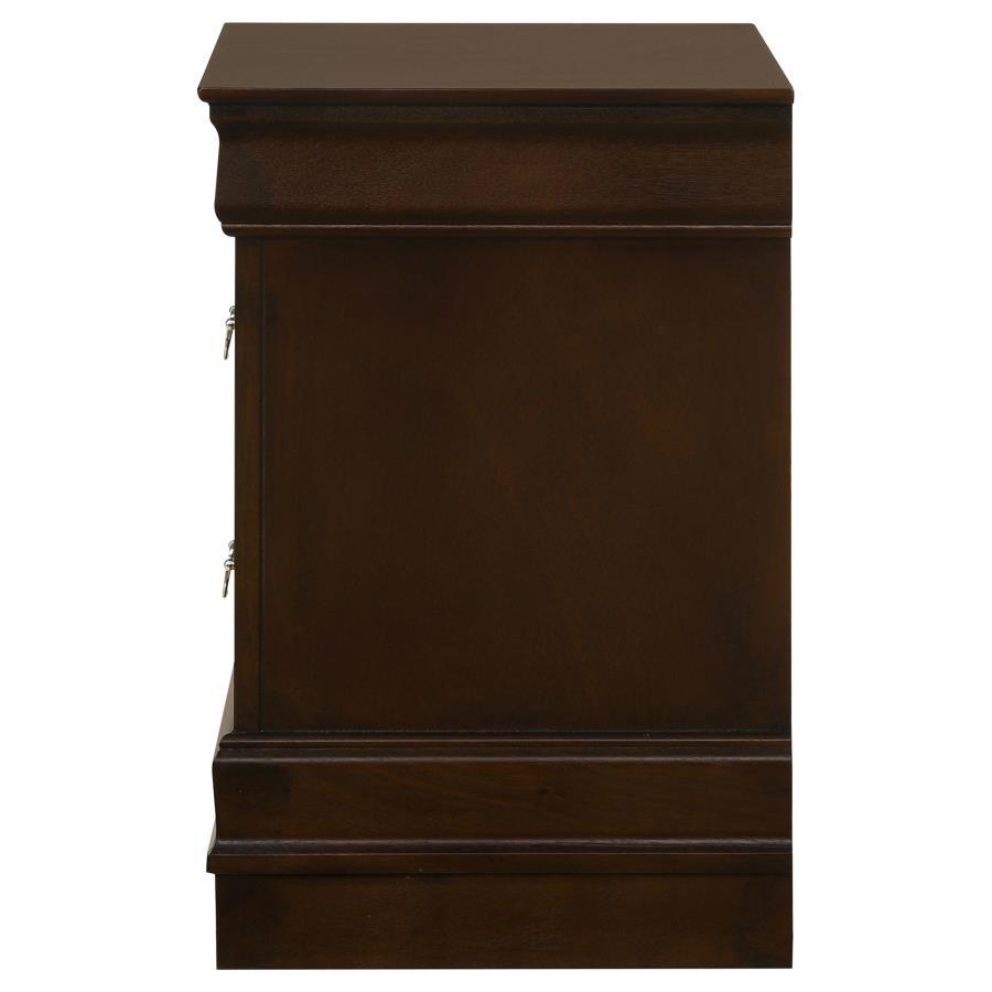 Louis Philippe - 2 - Drawer Nightstand - Cappuccino Accent Nightstand modern furniture Contempo Furniture