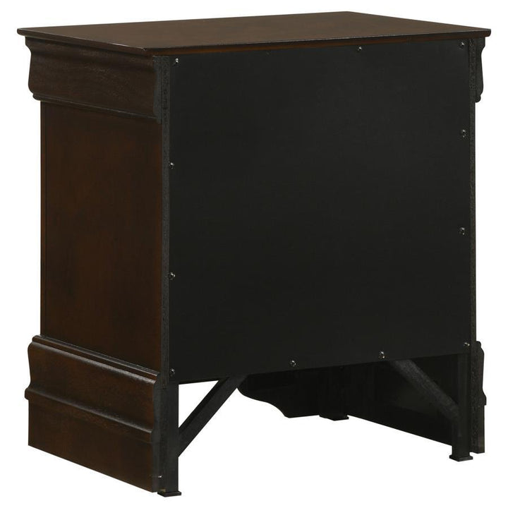 Louis Philippe - 2 - Drawer Nightstand - Cappuccino Accent Nightstand modern furniture Contempo Furniture