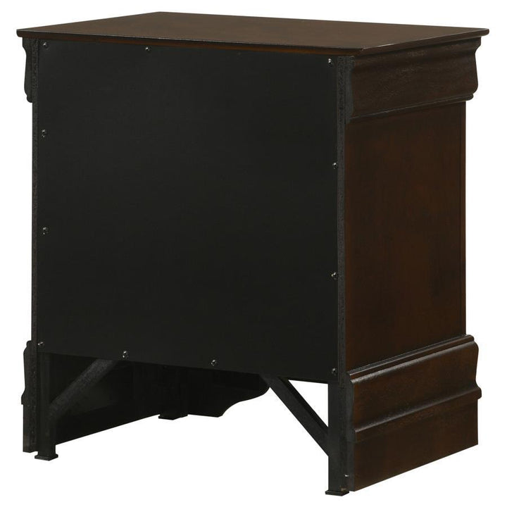 Louis Philippe - 2 - Drawer Nightstand - Cappuccino Accent Nightstand modern furniture Contempo Furniture
