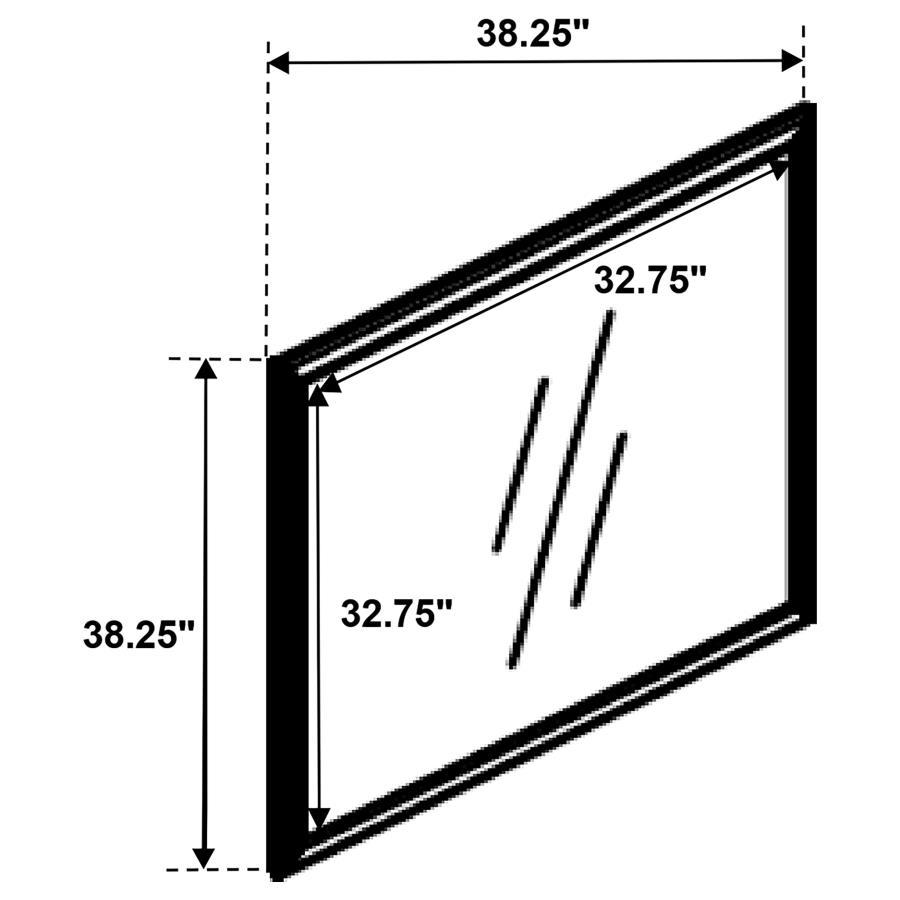 Louis Philippe - 38.25" Dresser Mirror - White Mirror modern furniture Contempo Furniture