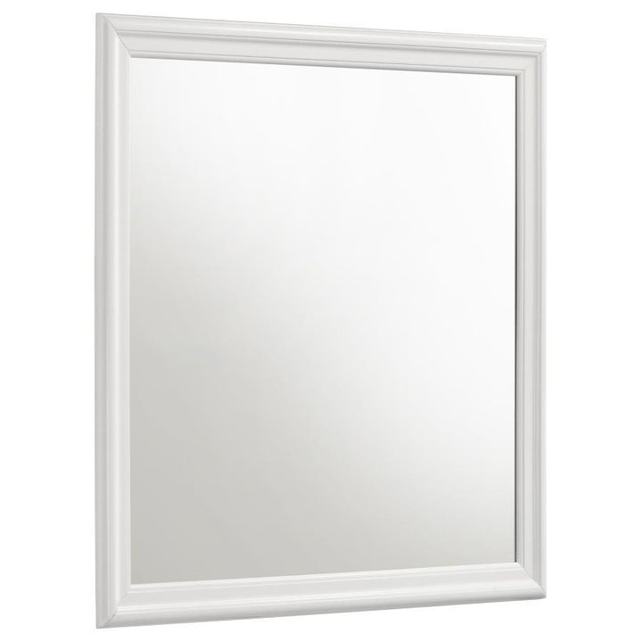 Louis Philippe - 38.25" Dresser Mirror - White Mirror modern furniture Contempo Furniture