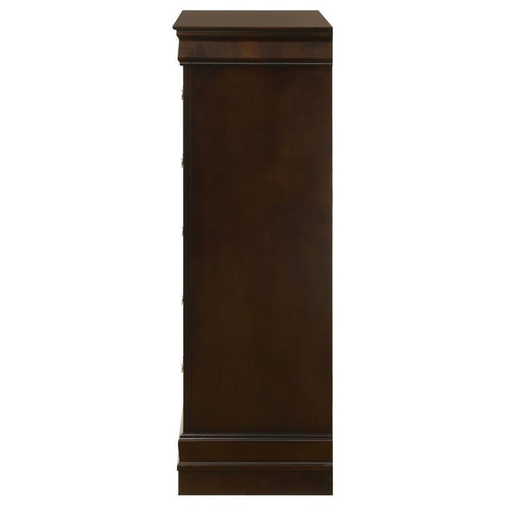 Louis Philippe - 5 - Drawer Bedroom Chest - Cappuccino Accent Chest modern furniture Contempo Furniture