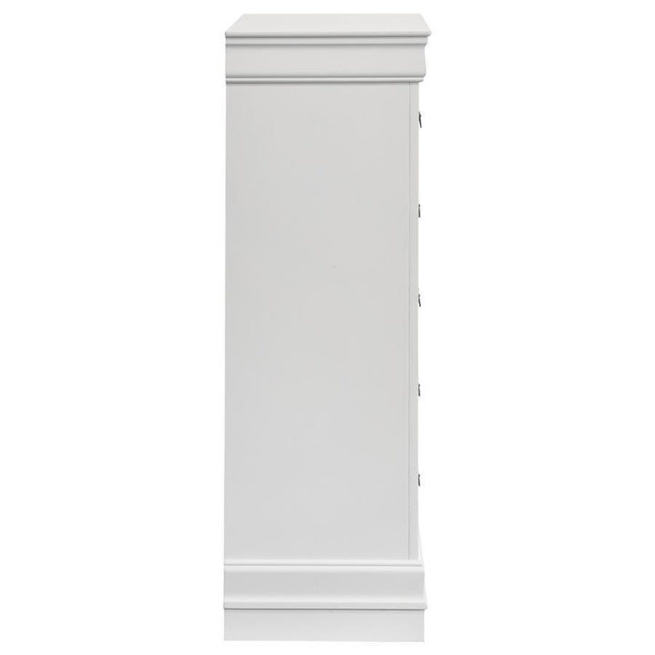 Louis Philippe - 5 - Drawer Bedroom Chest - White Accent Chest modern furniture Contempo Furniture