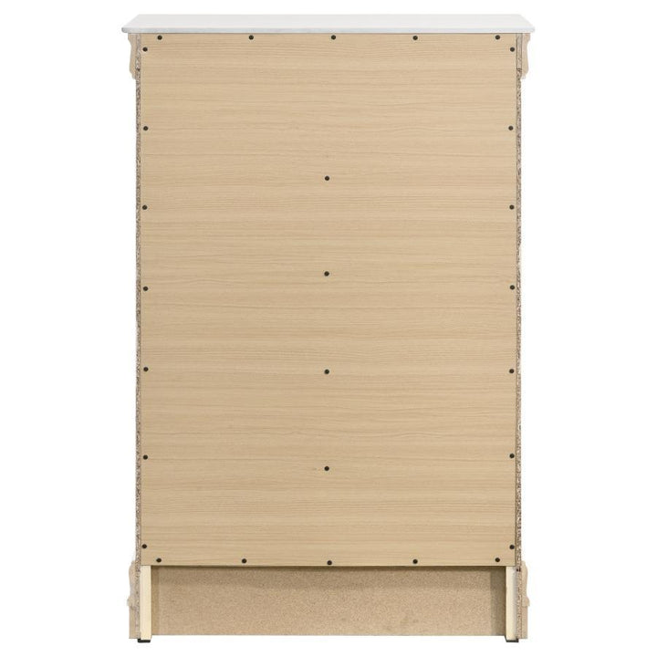Louis Philippe - 5 - Drawer Bedroom Chest - White Accent Chest modern furniture Contempo Furniture