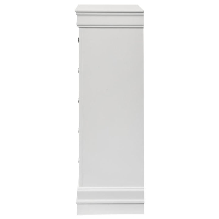 Louis Philippe - 5 - Drawer Bedroom Chest - White Accent Chest modern furniture Contempo Furniture