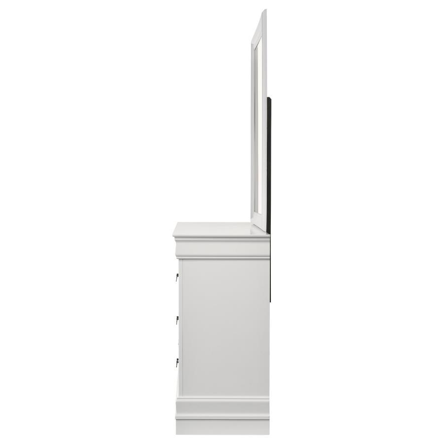Louis Philippe - 6 - Drawer Dresser And Mirror - White Dresser & Mirror modern furniture Contempo Furniture