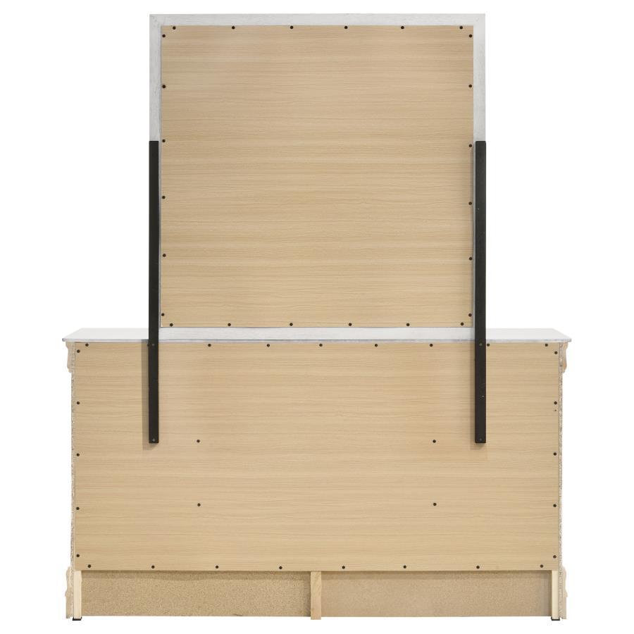 Louis Philippe - 6 - Drawer Dresser And Mirror - White Dresser & Mirror modern furniture Contempo Furniture